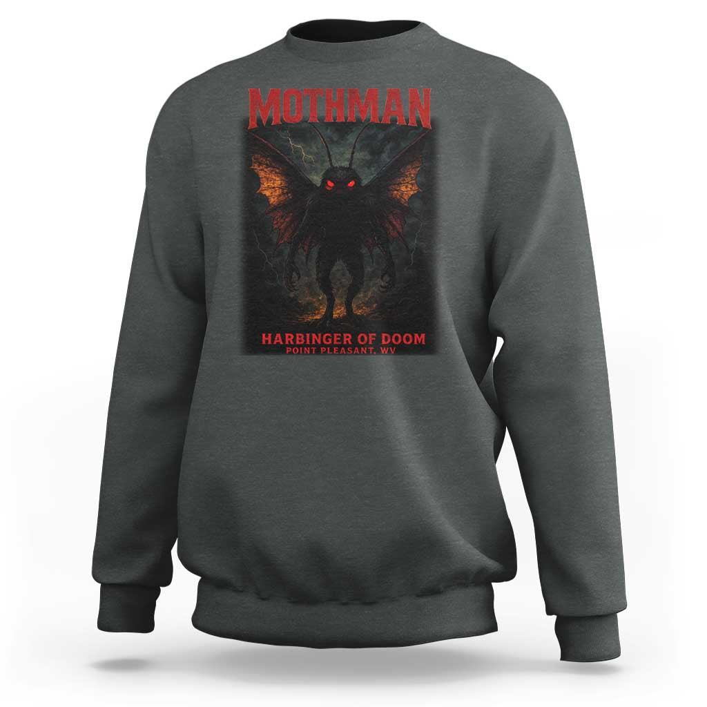 Mothman Sweatshirt Horror Harbinger of Doom Urban Myth Cryptid Creature - Wonder Print Shop