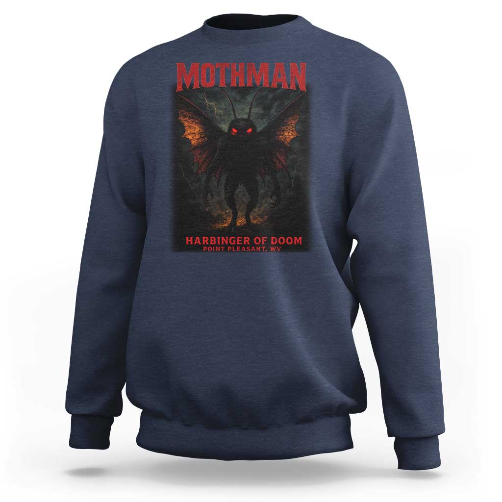 Mothman Sweatshirt Horror Harbinger of Doom Urban Myth Cryptid Creature - Wonder Print Shop