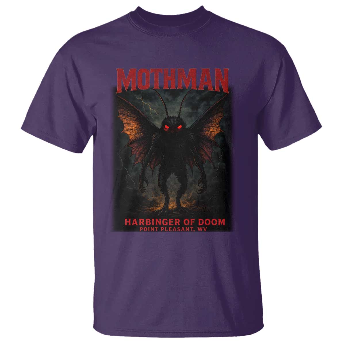 Mothman T Shirt Horror Harbinger of Doom Urban Myth Cryptid Creature - Wonder Print Shop