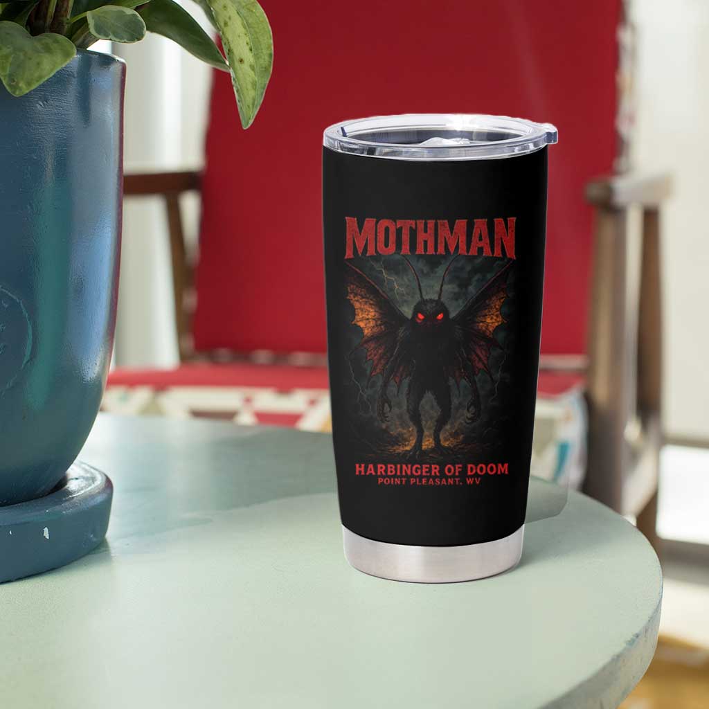 Mothman Tumbler Cup Horror Harbinger of Doom Urban Myth Cryptid Creature - Wonder Print Shop