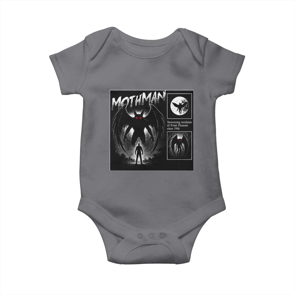 Mothman Baby Onesie Retro Horror Manga Urban Myth Cryptid Creature - Wonder Print Shop