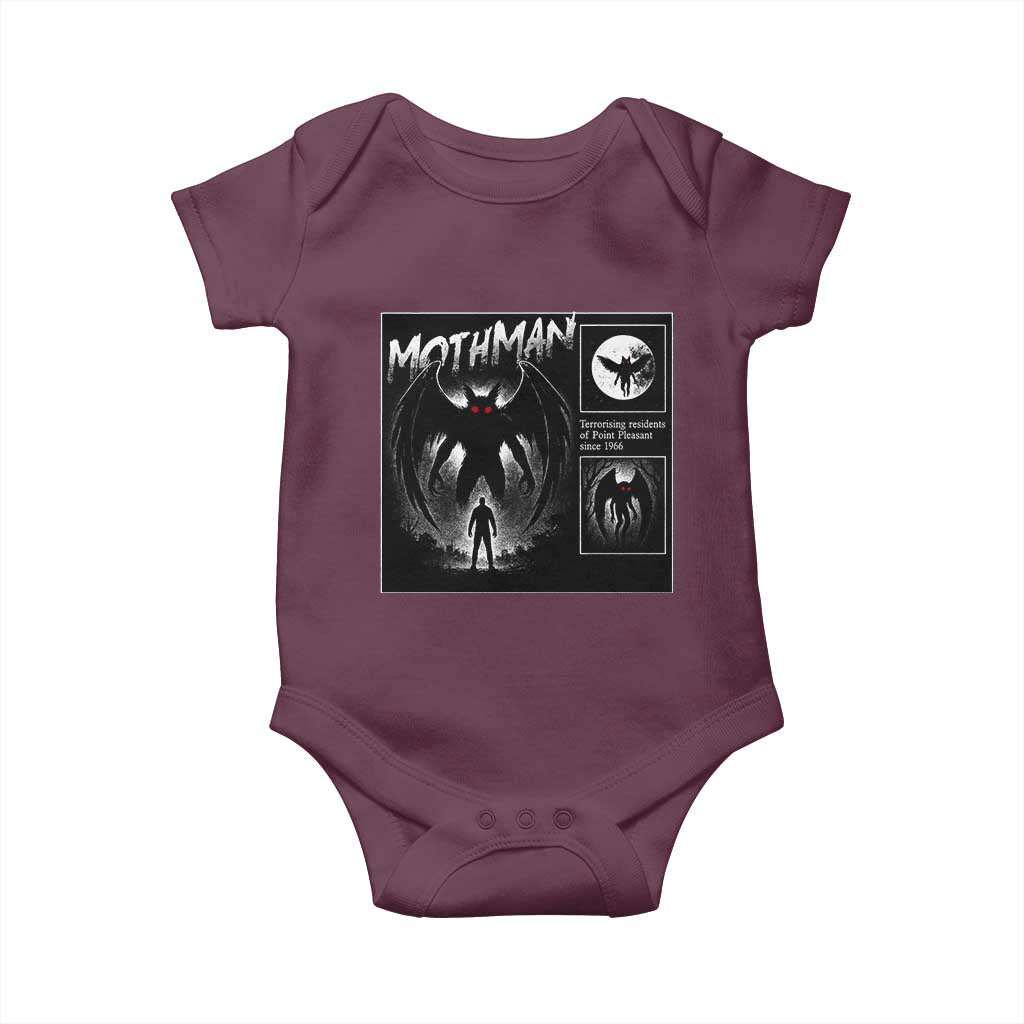 Mothman Baby Onesie Retro Horror Manga Urban Myth Cryptid Creature - Wonder Print Shop