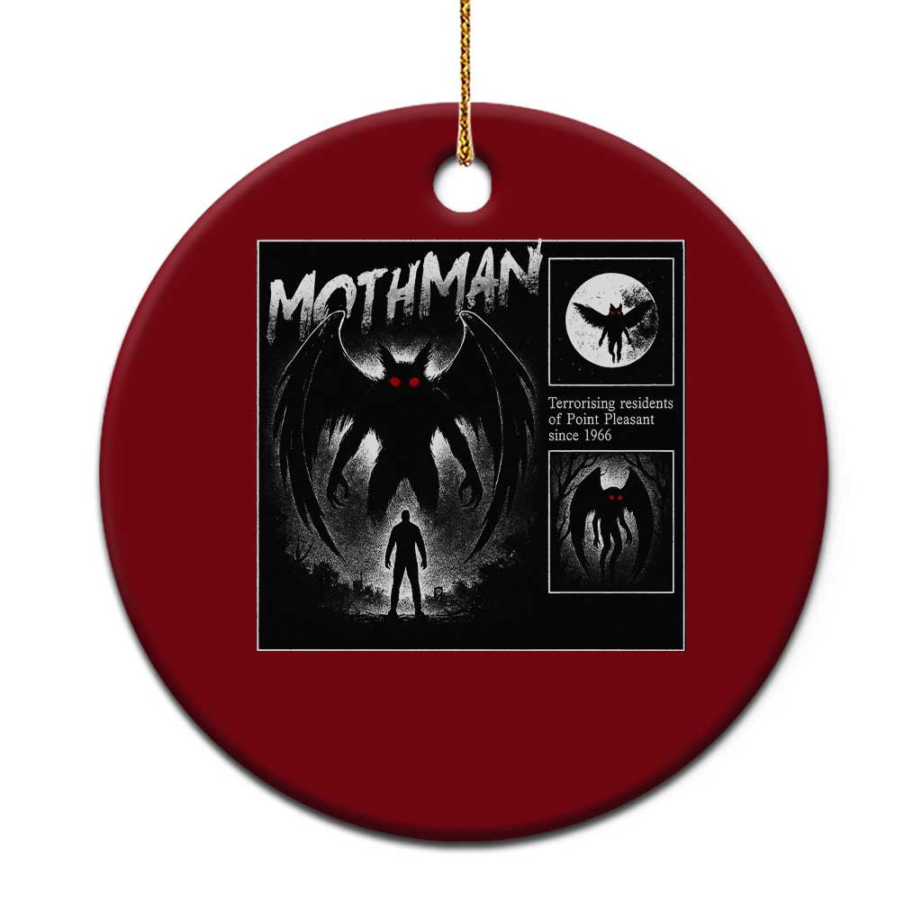 Mothman Ceramic Ornament Retro Horror Manga Urban Myth Cryptid Creature - Wonder Print Shop