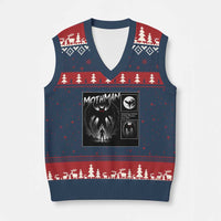 Mothman V-Neck Knit Sweater Vest Retro Horror Manga Urban Myth Cryptid Creature - Wonder Print Shop