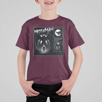 Mothman T Shirt For Kid Retro Horror Manga Urban Myth Cryptid Creature - Wonder Print Shop