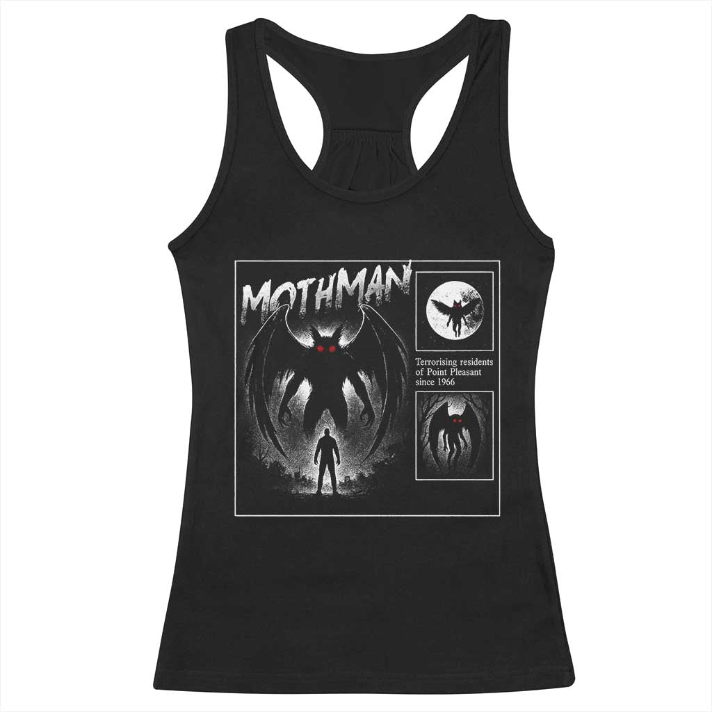 Mothman Racerback Tank Top Retro Horror Manga Urban Myth Cryptid Creature - Wonder Print Shop