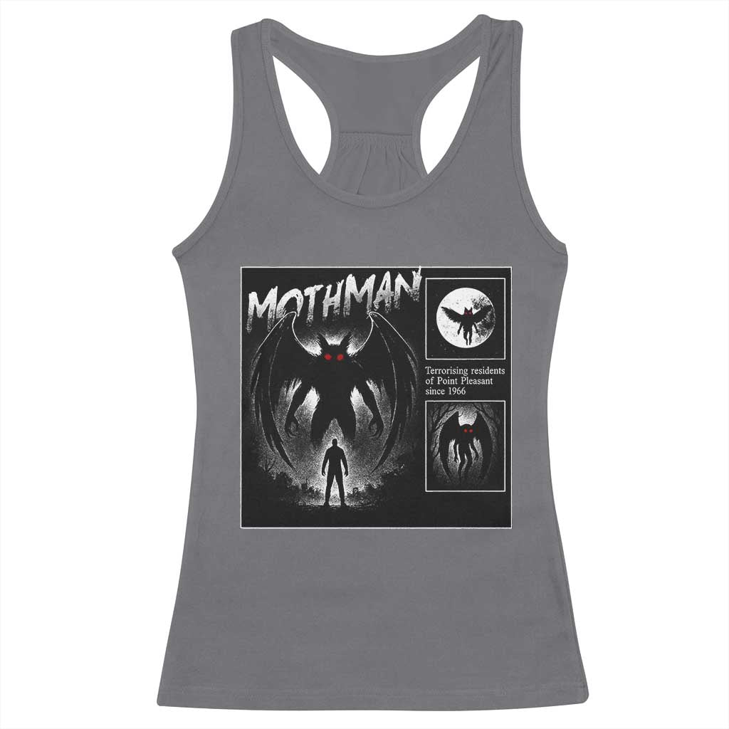 Mothman Racerback Tank Top Retro Horror Manga Urban Myth Cryptid Creature - Wonder Print Shop