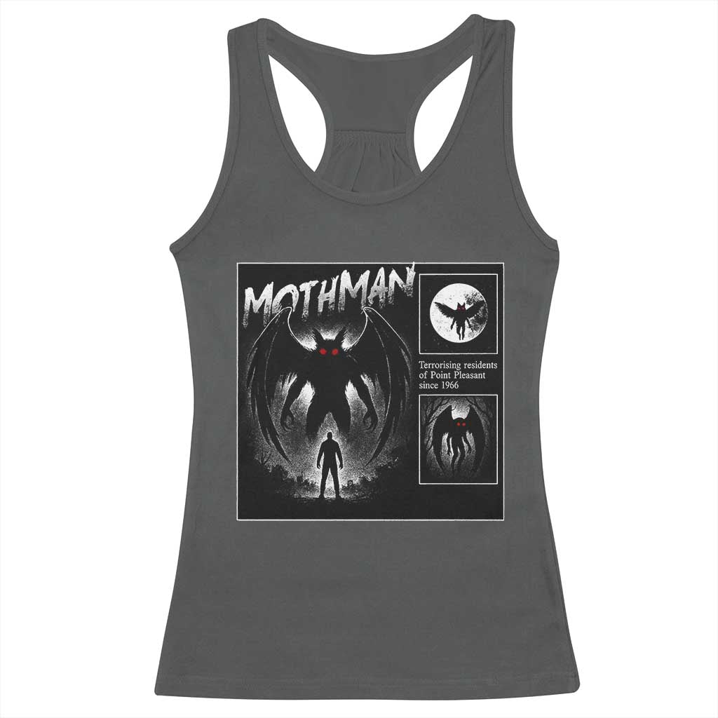 Mothman Racerback Tank Top Retro Horror Manga Urban Myth Cryptid Creature - Wonder Print Shop