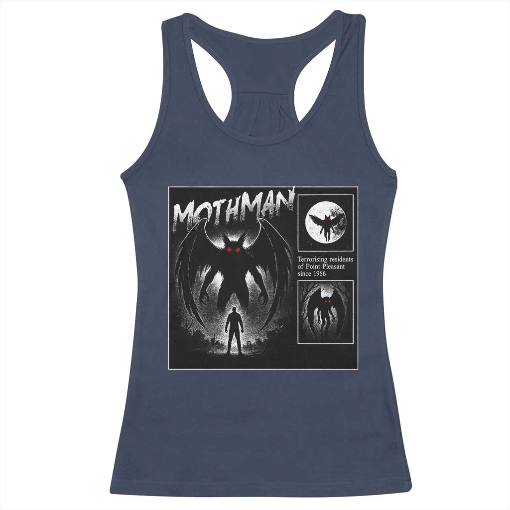 Mothman Racerback Tank Top Retro Horror Manga Urban Myth Cryptid Creature - Wonder Print Shop