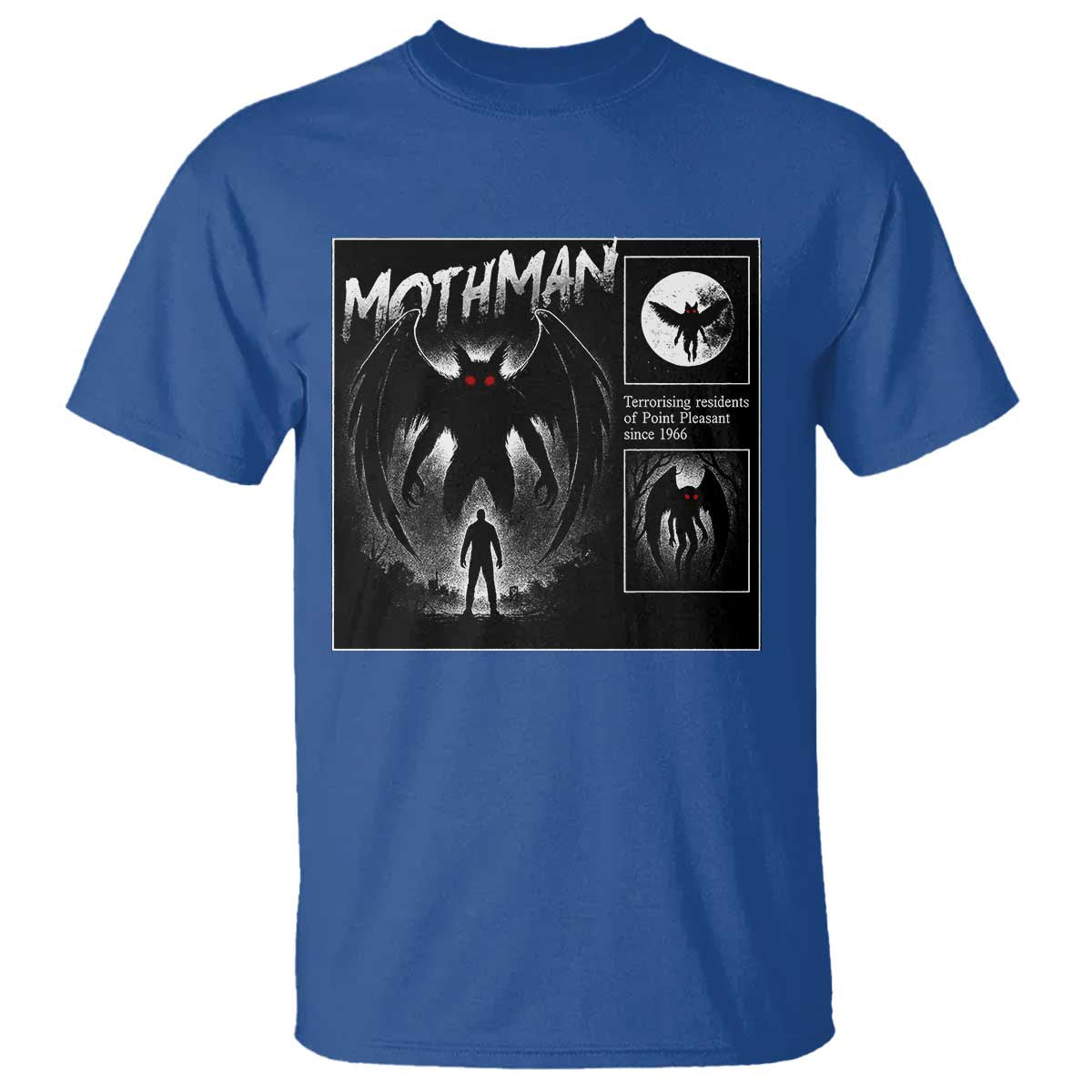 Mothman T Shirt Retro Horror Manga Urban Myth Cryptid Creature - Wonder Print Shop