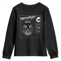 Mothman Youth Sweatshirt Retro Horror Manga Urban Myth Cryptid Creature - Wonder Print Shop