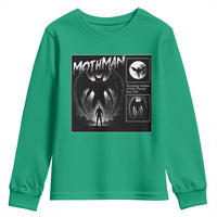 Mothman Youth Sweatshirt Retro Horror Manga Urban Myth Cryptid Creature - Wonder Print Shop