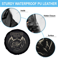 Retro Cryptid Hunter Spare Tire Cover Mothman Bigfoot Loch Ness Monster Cryptids - Wonder Print Shop