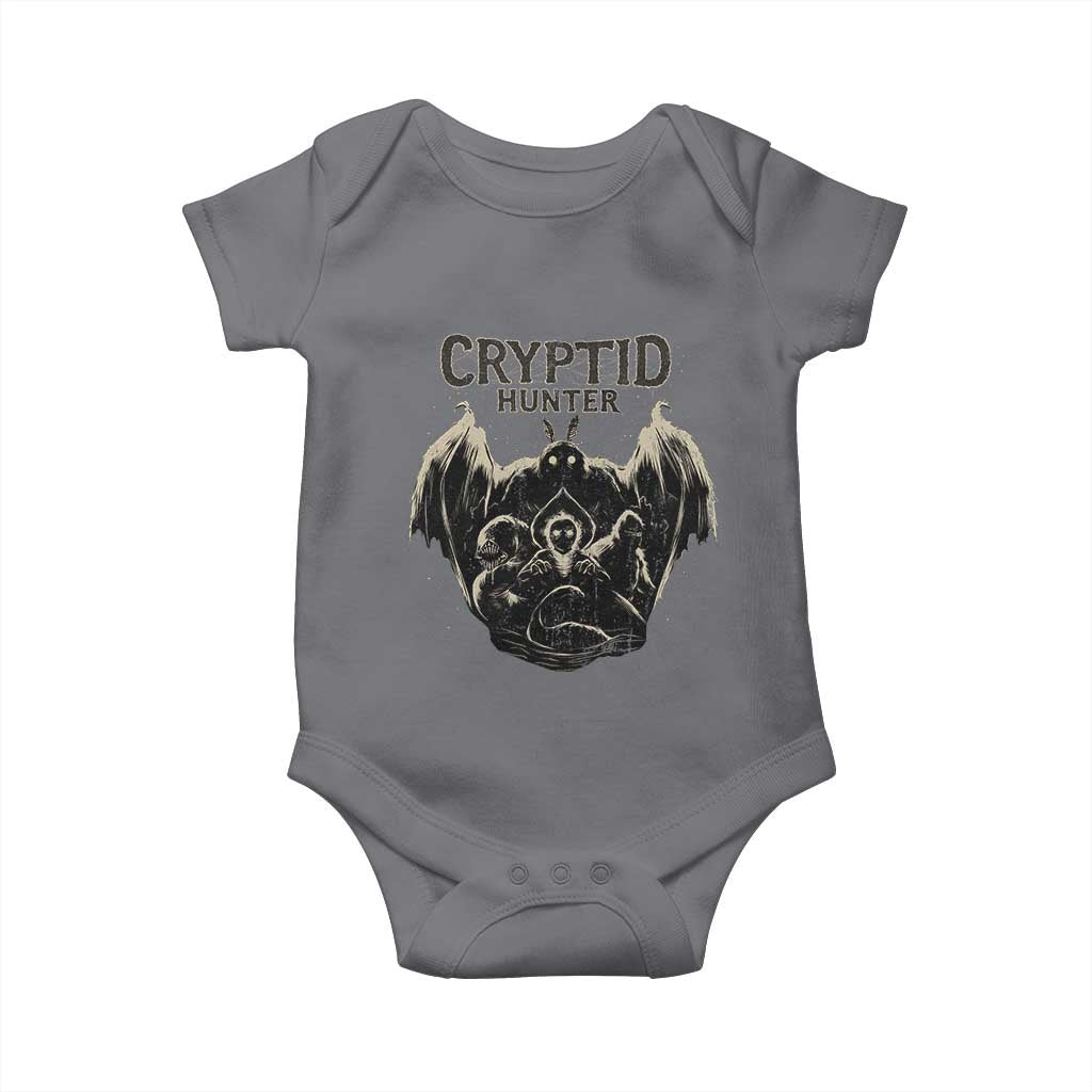 Retro Cryptid Hunter Baby Onesie Mothman Bigfoot Loch Ness Monster Cryptids - Wonder Print Shop