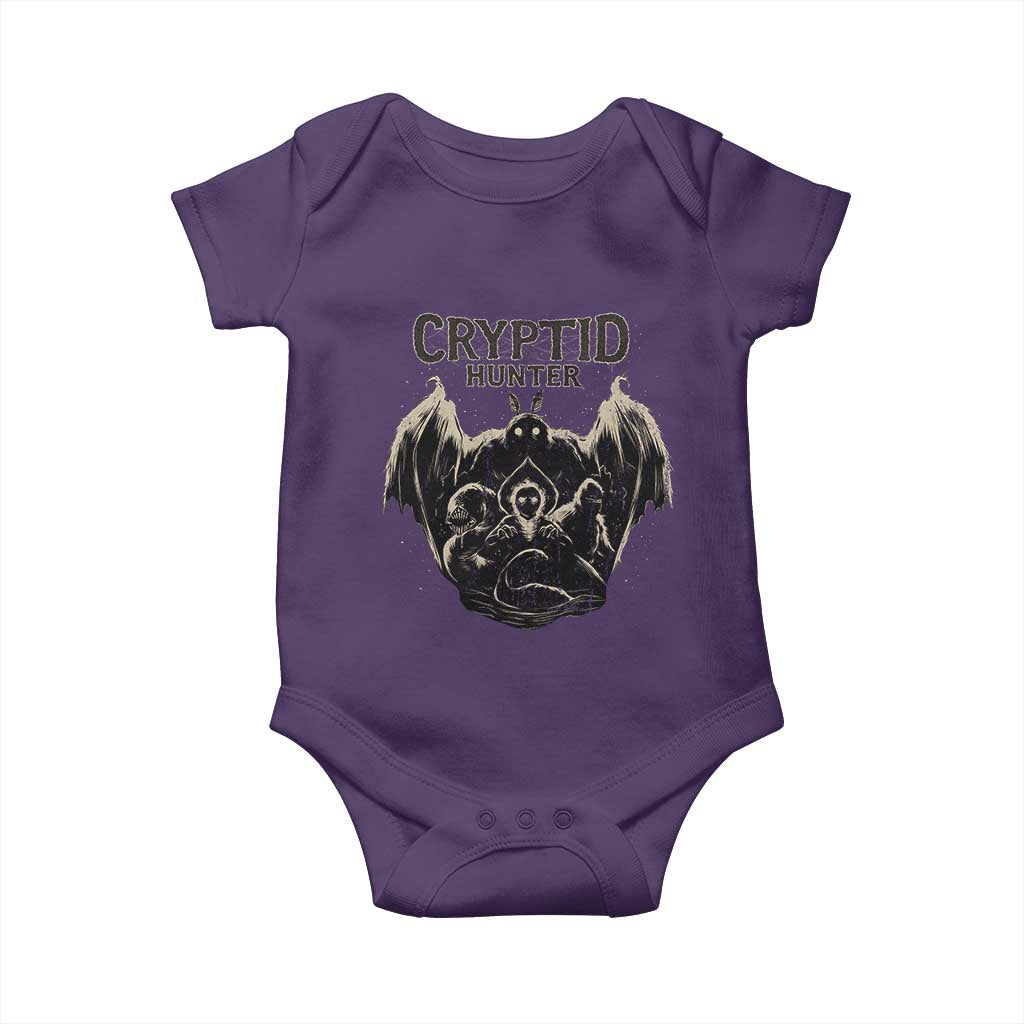 Retro Cryptid Hunter Baby Onesie Mothman Bigfoot Loch Ness Monster Cryptids - Wonder Print Shop