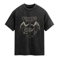 Retro Cryptid Hunter Washed Cotton T-Shirt Mothman Bigfoot Loch Ness Monster Cryptids
