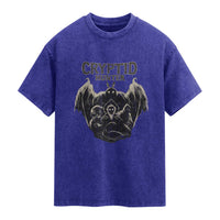 Retro Cryptid Hunter Washed Cotton T-Shirt Mothman Bigfoot Loch Ness Monster Cryptids