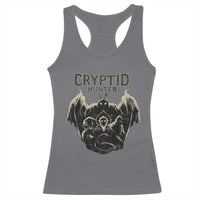 Retro Cryptid Hunter Racerback Tank Top Mothman Bigfoot Loch Ness Monster Cryptids - Wonder Print Shop