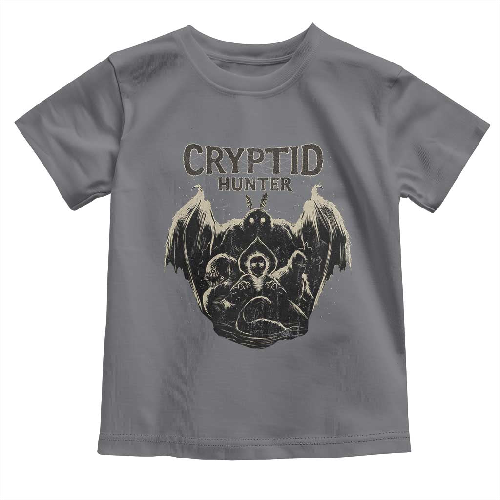 Retro Cryptid Hunter Toddler T Shirt Mothman Bigfoot Loch Ness Monster Cryptids - Wonder Print Shop