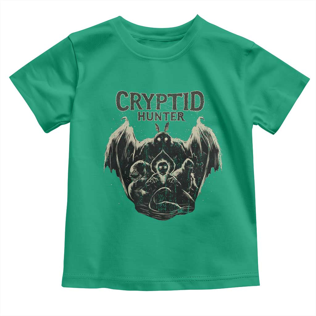 Retro Cryptid Hunter Toddler T Shirt Mothman Bigfoot Loch Ness Monster Cryptids - Wonder Print Shop