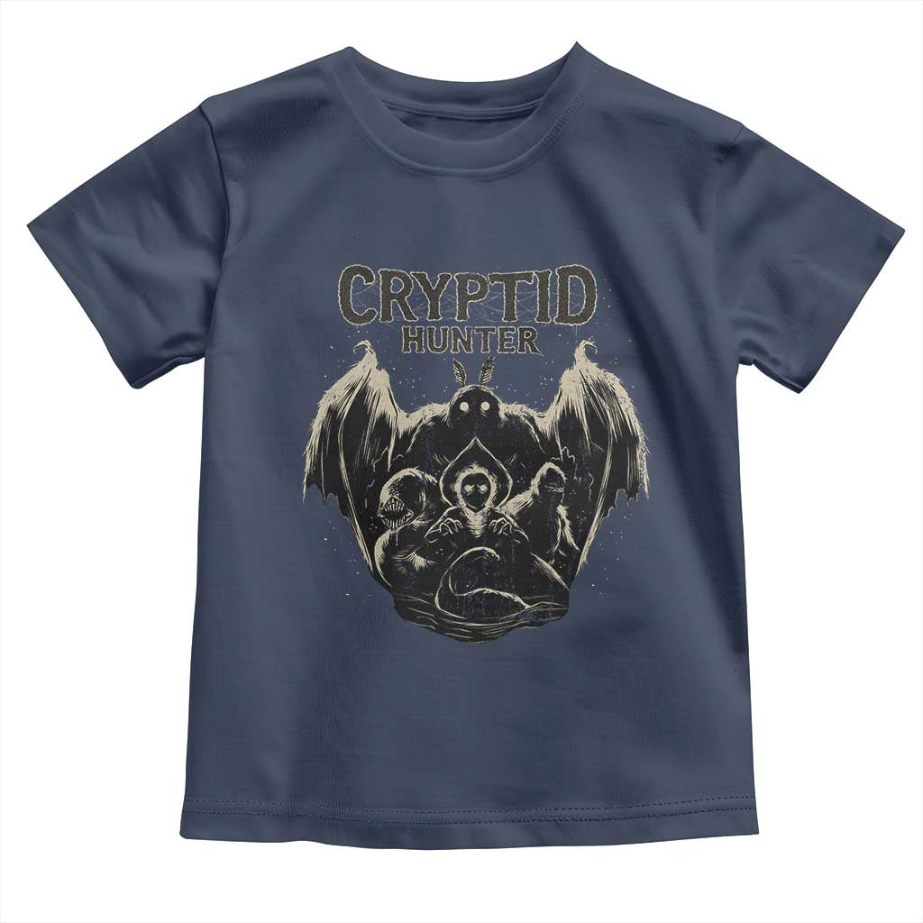 Retro Cryptid Hunter Toddler T Shirt Mothman Bigfoot Loch Ness Monster Cryptids - Wonder Print Shop