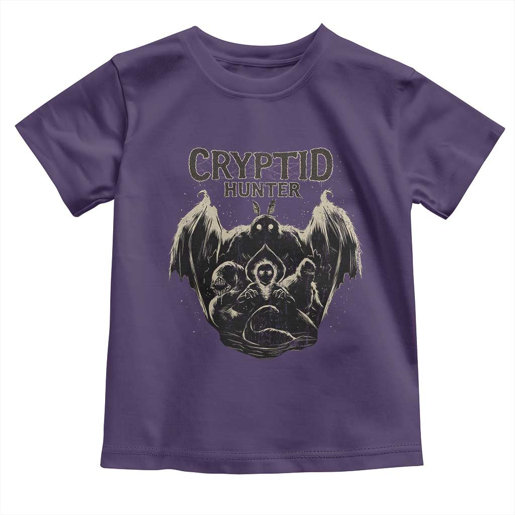 Retro Cryptid Hunter Toddler T Shirt Mothman Bigfoot Loch Ness Monster Cryptids - Wonder Print Shop
