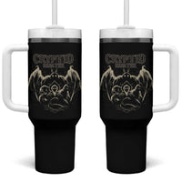 Retro Cryptid Hunter Tumbler With Handle Mothman Bigfoot Loch Ness Monster Cryptids - Wonder Print Shop
