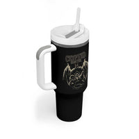 Retro Cryptid Hunter Tumbler With Handle Mothman Bigfoot Loch Ness Monster Cryptids - Wonder Print Shop