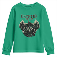 Retro Cryptid Hunter Youth Sweatshirt Mothman Bigfoot Loch Ness Monster Cryptids - Wonder Print Shop