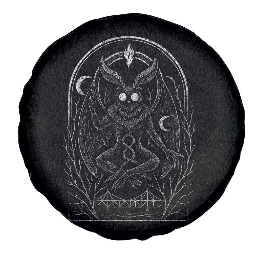 Mothman Spare Tire Cover Cryptid Paranormal Occult Horror Gothic Monster - Wonder Print Shop