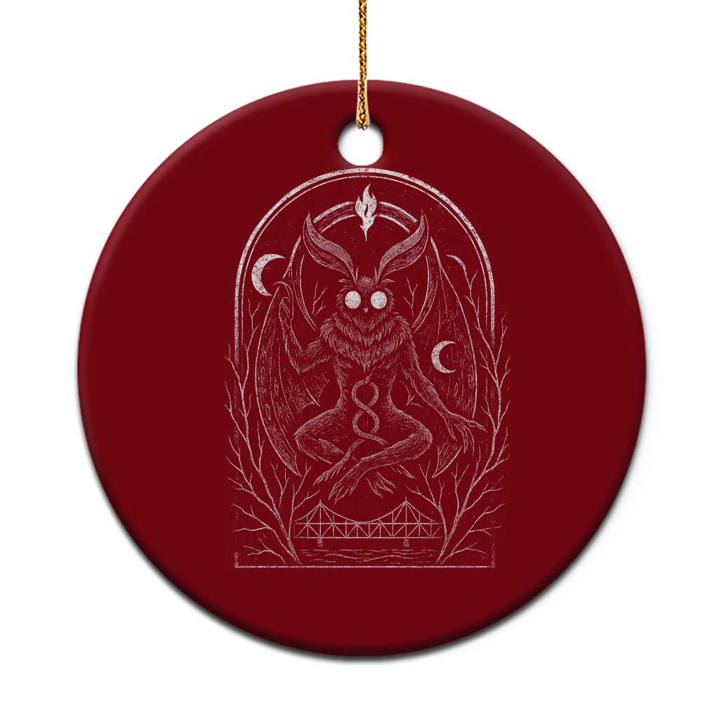 Mothman Ceramic Ornament Cryptid Paranormal Occult Horror Gothic Monster - Wonder Print Shop