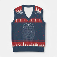 Mothman V-Neck Knit Sweater Vest Cryptid Paranormal Occult Horror Gothic Monster - Wonder Print Shop