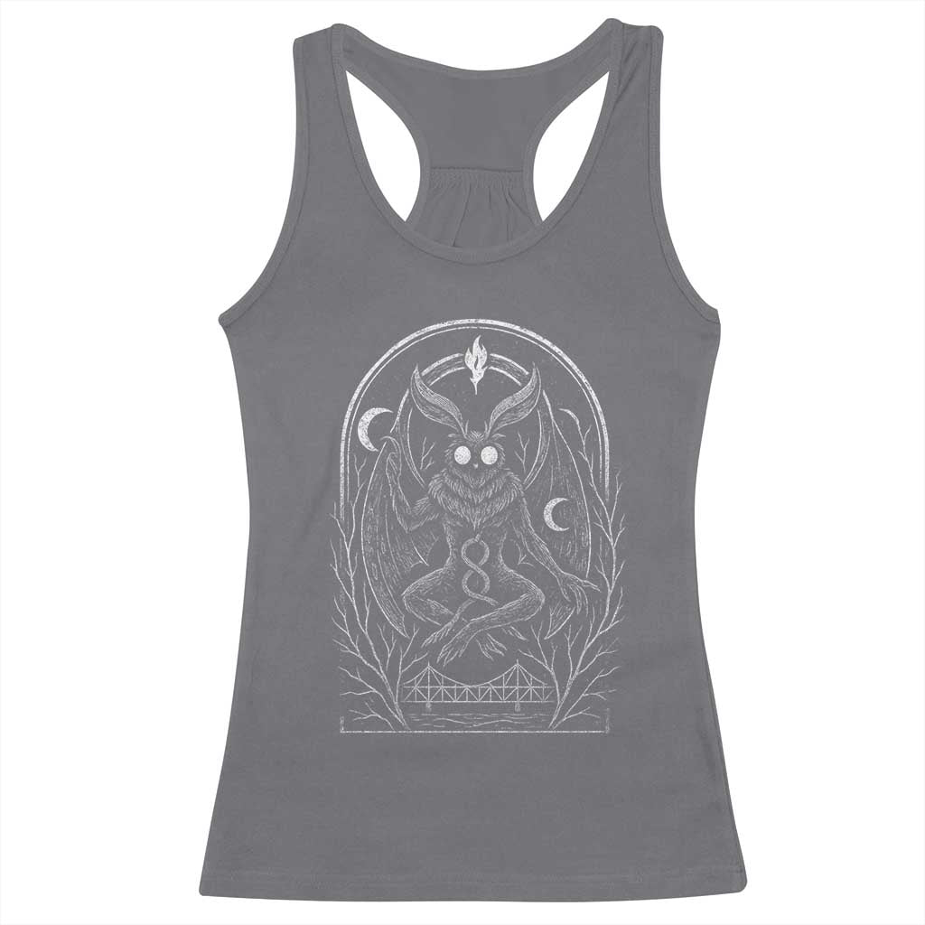 Mothman Racerback Tank Top Cryptid Paranormal Occult Horror Gothic Monster - Wonder Print Shop