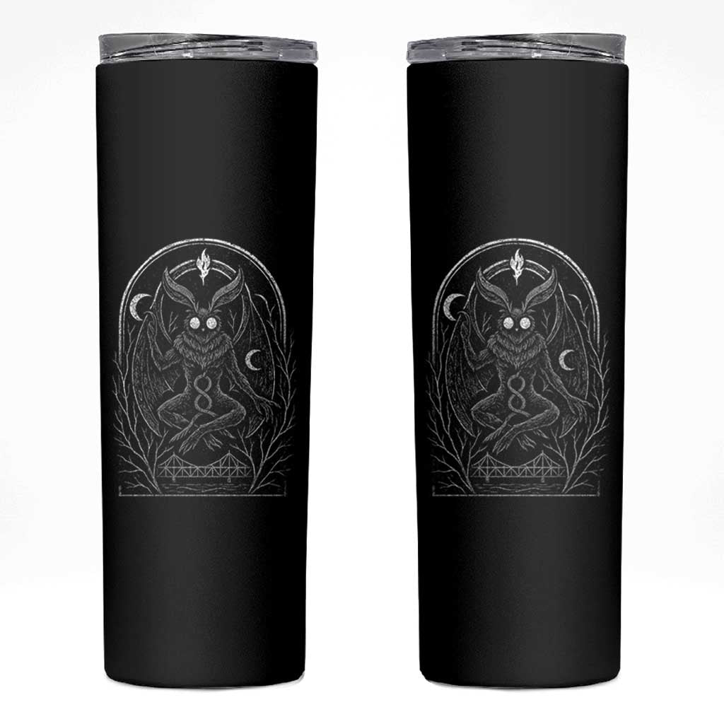 Mothman Skinny Tumbler Cryptid Paranormal Occult Horror Gothic Monster - Wonder Print Shop