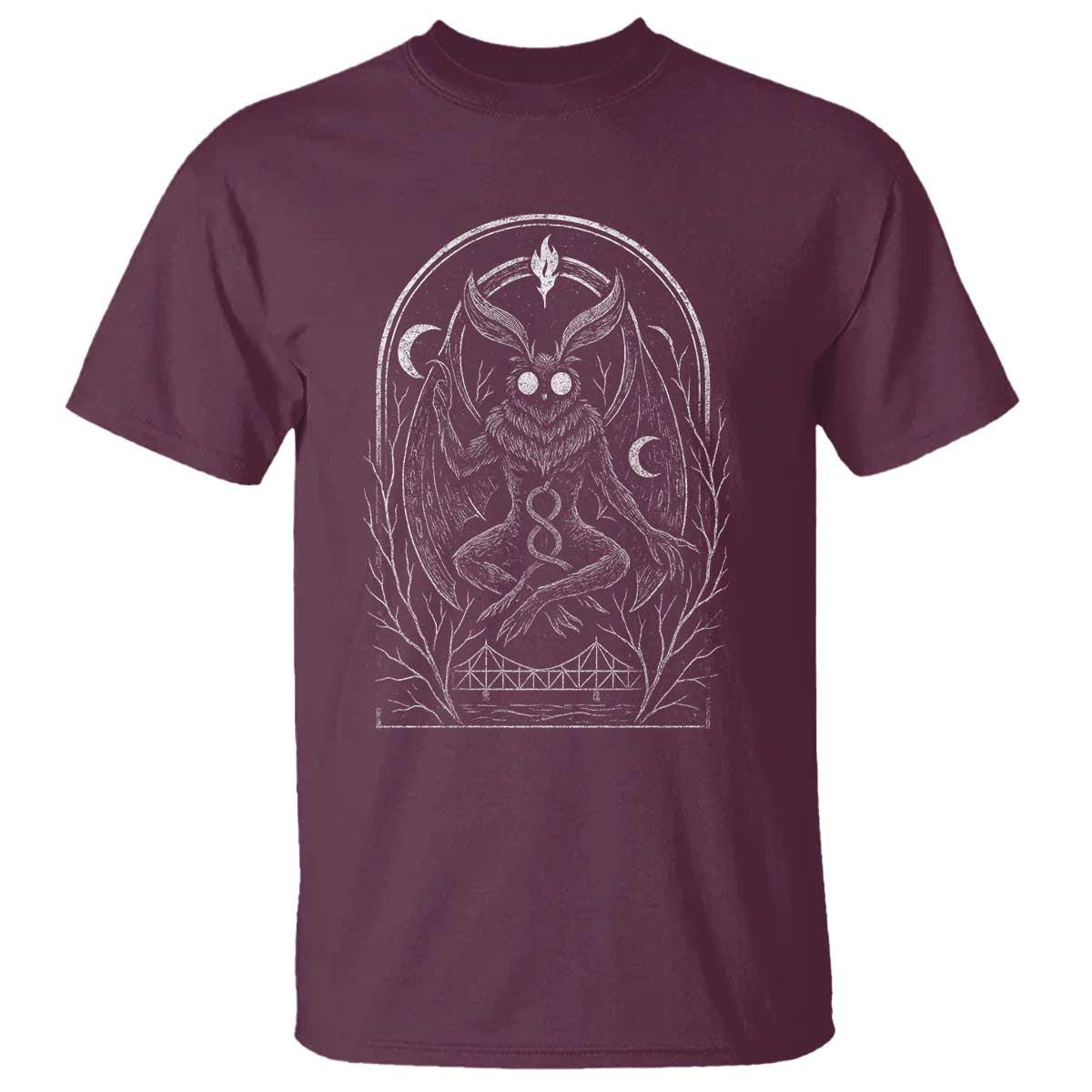 Mothman T Shirt Cryptid Paranormal Occult Horror Gothic Monster - Wonder Print Shop