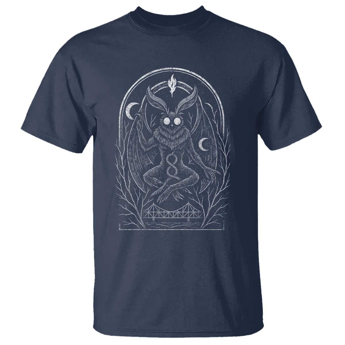Mothman T Shirt Cryptid Paranormal Occult Horror Gothic Monster - Wonder Print Shop