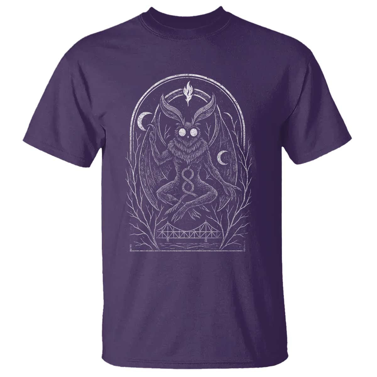 Mothman T Shirt Cryptid Paranormal Occult Horror Gothic Monster - Wonder Print Shop