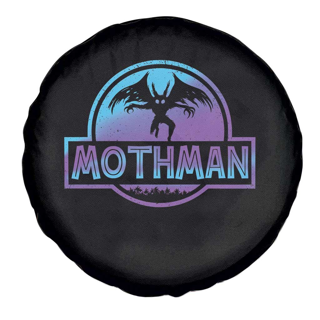 Mothman Spare Tire Cover Retro Neon Cryptid Paranormal Horror Monster - Wonder Print Shop