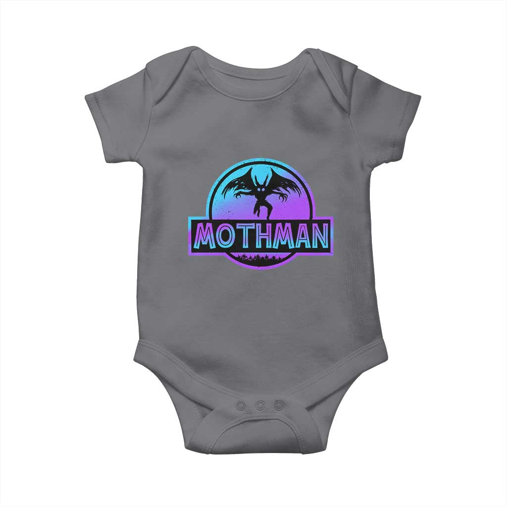 Mothman Baby Onesie Retro Neon Cryptid Paranormal Horror Monster - Wonder Print Shop