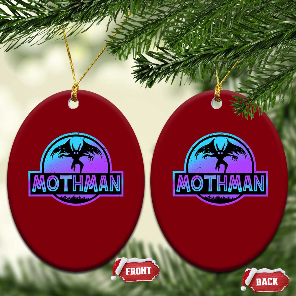 Mothman Ceramic Ornament Retro Neon Cryptid Paranormal Horror Monster - Wonder Print Shop