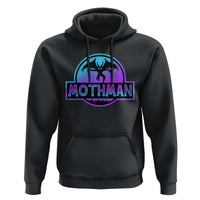 Mothman Hoodie Retro Neon Cryptid Paranormal Horror Monster - Wonder Print Shop