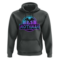 Mothman Hoodie Retro Neon Cryptid Paranormal Horror Monster - Wonder Print Shop