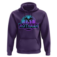 Mothman Hoodie Retro Neon Cryptid Paranormal Horror Monster - Wonder Print Shop