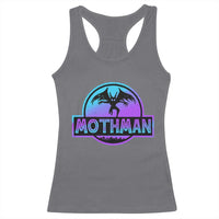 Mothman Racerback Tank Top Retro Neon Cryptid Paranormal Horror Monster - Wonder Print Shop
