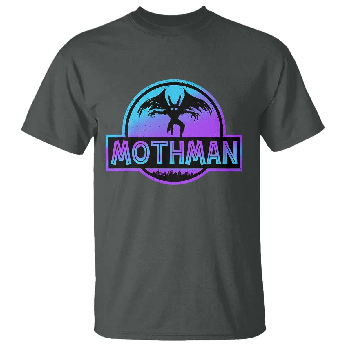 Mothman T Shirt Retro Neon Cryptid Paranormal Horror Monster - Wonder Print Shop