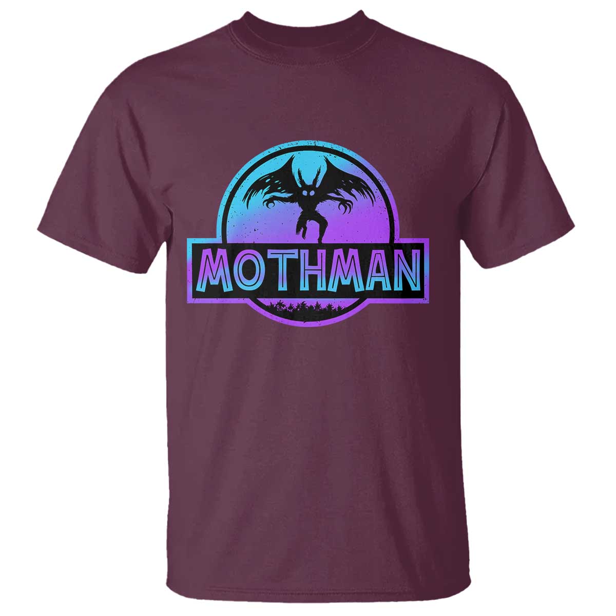 Mothman T Shirt Retro Neon Cryptid Paranormal Horror Monster - Wonder Print Shop
