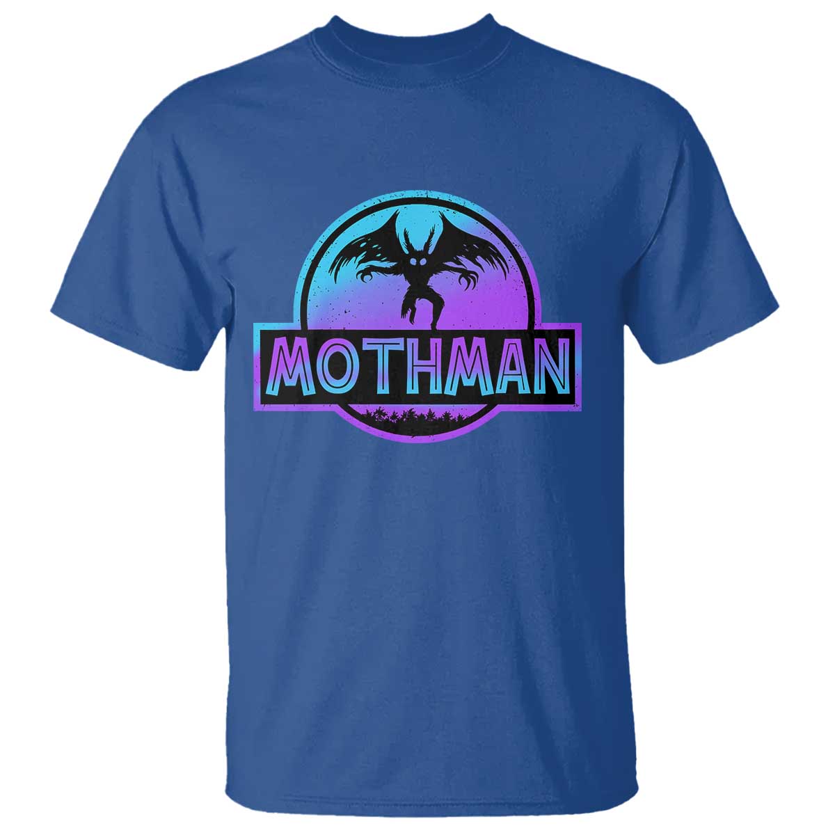 Mothman T Shirt Retro Neon Cryptid Paranormal Horror Monster - Wonder Print Shop