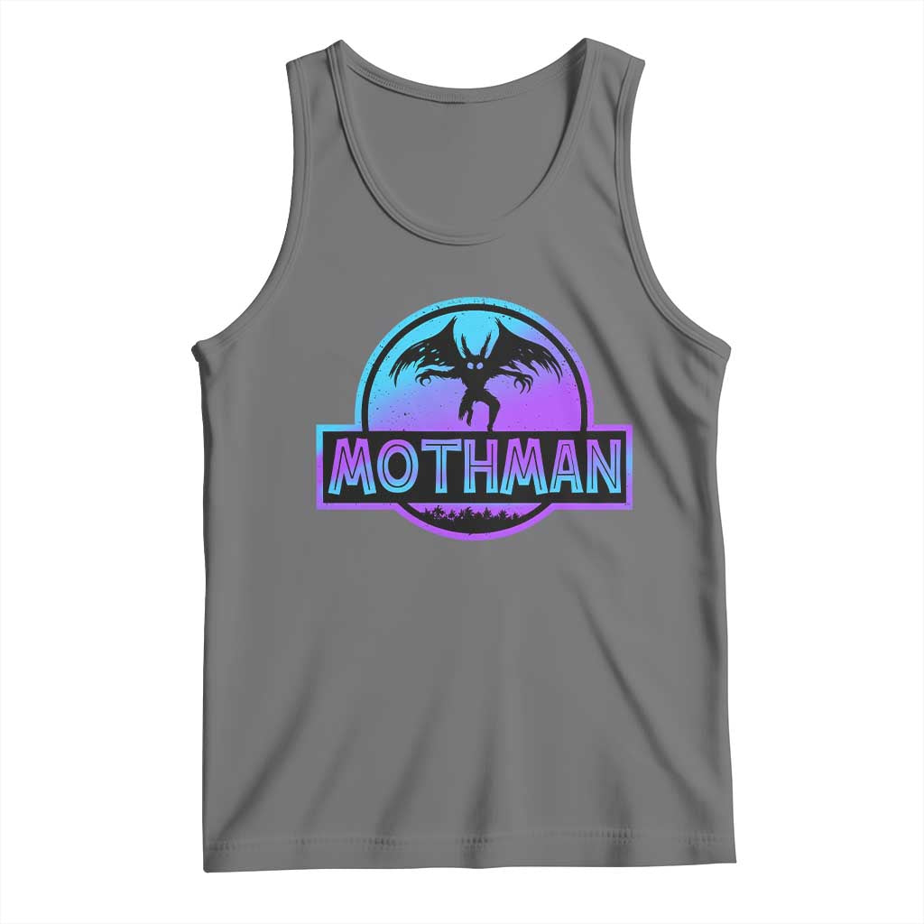 Mothman Tank Top Retro Neon Cryptid Paranormal Horror Monster - Wonder Print Shop