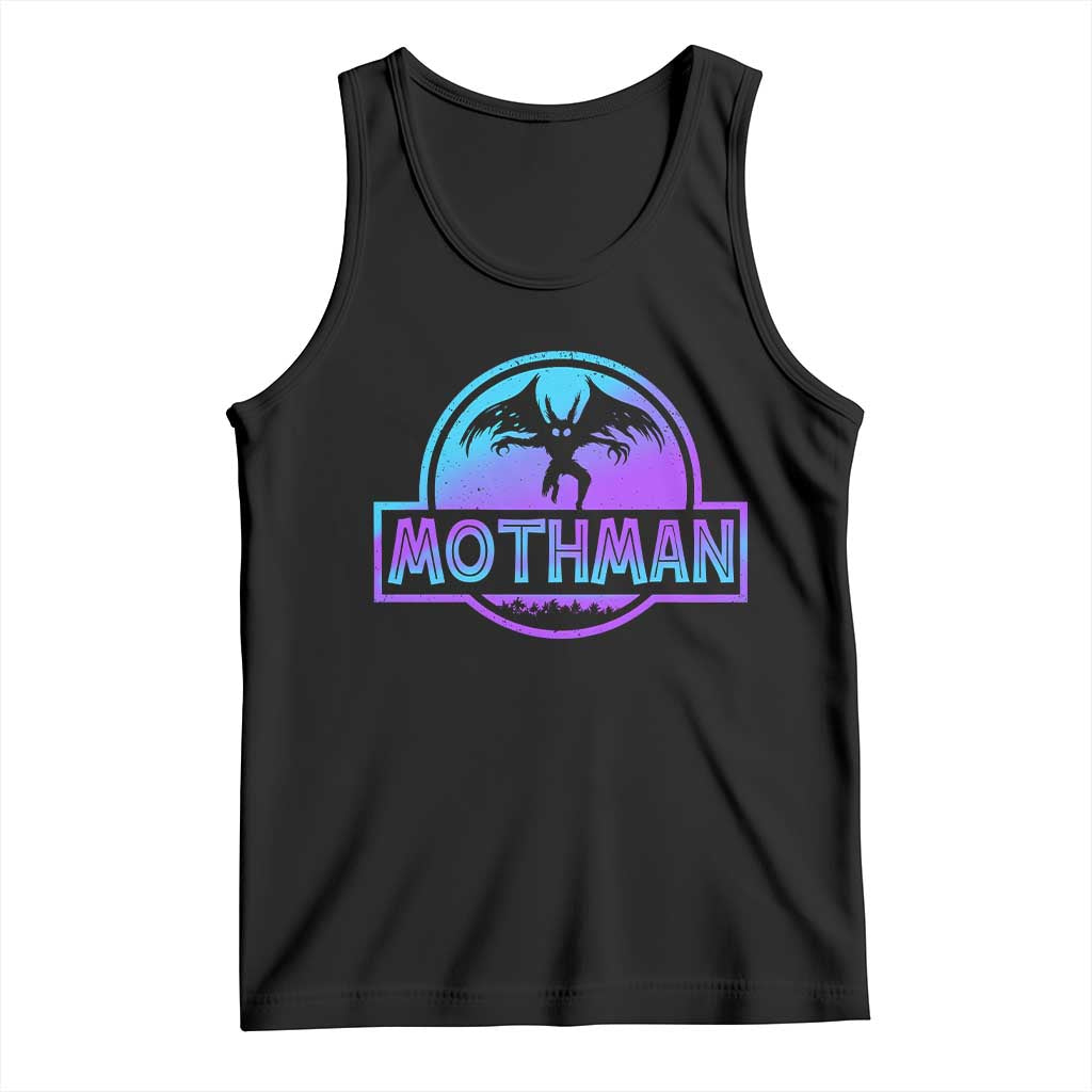 Mothman Tank Top Retro Neon Cryptid Paranormal Horror Monster - Wonder Print Shop