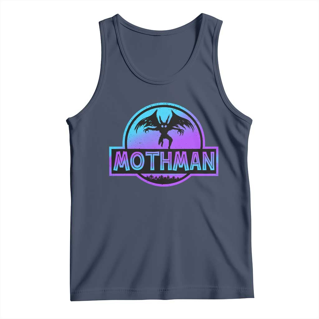 Mothman Tank Top Retro Neon Cryptid Paranormal Horror Monster - Wonder Print Shop